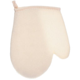 Цена за 3 шт. Мочалка - варежка массажная "SANTA MONIKA - BOKALLI", цвет белый / серый, 22*18см (зип пакет и наклейка Ultramarine)