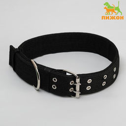 Ошейник четырехслойный, 80 х 4,9 см, ОШ 65-75 см, полиэстер, чёрный
