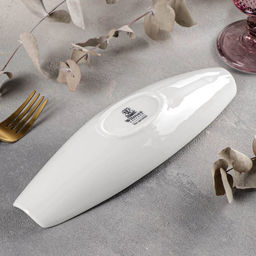 Блюдо для подачи Wilmax, 25.5×7.5 см, фарфор, цвет белый