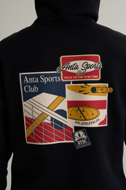 Худи Черный ANTA SPORTS CLUB Sweat Hoodie  фото 6