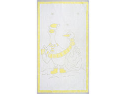 6с103.412ж1 Гусь и снеговик(лимонно-серый) Полотенце махровое 50х90см