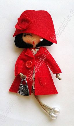 Фетр жесткий Кружочки 1 мм (10 листов) SF-835, красный - Больше подарков фото 2