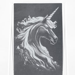 Полотенце махровое 6с102.411ж1 Огненный единорог(графит5) 67х150см