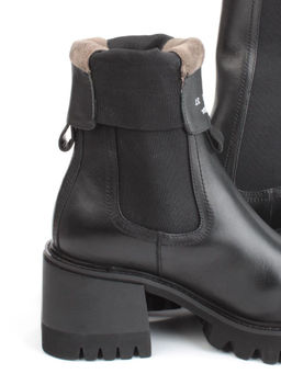 01-GZ6115-X81 BLACK Ботильоны демисезонные женские (натуральная кожа, байка) - Фабричный китай фото 2