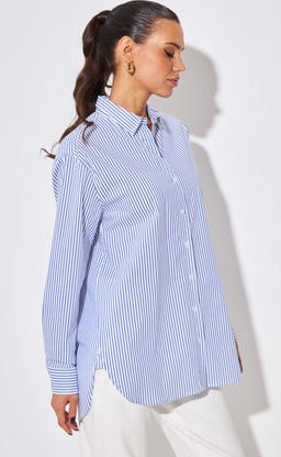 Рубашка д/р F512-1103 blue-white - Fine joyce фото 10