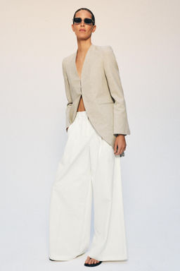 BLAZER LARGA RAYAS ZW COLLECTION / Arena / Vigor?