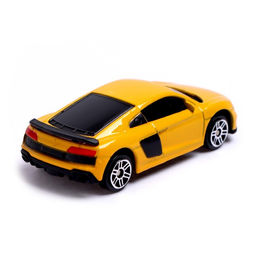 Машина металлическая AUDI R8 COUPE, 1:64, цвет жёлтый - Автоград фото 3