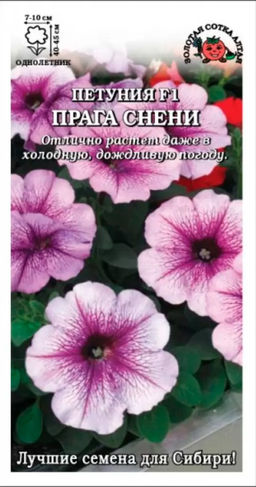 Петуния Прага Снени F1 светло-фиолетовая с прожилками 10шт. (Золотая сотка Алтая)