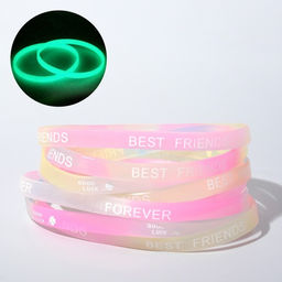 Силиконовый браслет Светоотражающий вспышка, набор 10 шт, цвет МИКС, 5,7см