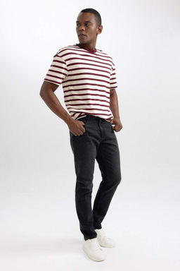 Обычный зауженный крой Джинсовые брюки нормальной формы с нормальной талией и нормальными штанинами - Defacto фото 3