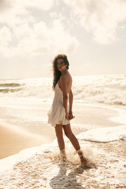 RUFFLED HALTER SHORT DRESS - Zara фото 3