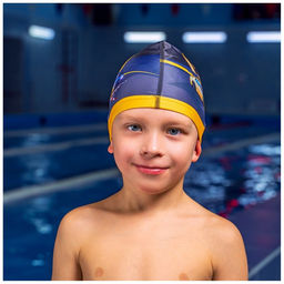 Шапочка для плавания детская ONLYTOP Swim GO, тканевая, обхват 46-52 см