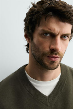 100% WOOL V-NECK JUMPER - Zara фото 5