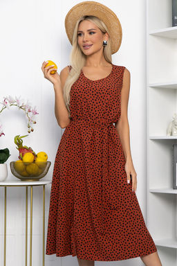 Платье Поцелуй солнца (терракот) П13902-19М