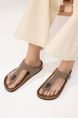 Trendyol Shoes Vizon Parmak Aras? Kad?n Terlik TAKSS24TE00003 - Trendyolmilla фото 8
