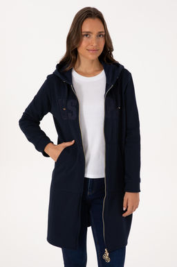 Kad_n Lacivert Basic Sweatshirt Sepette S_rpriz _ndirim