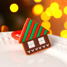 Цена за 3 шт. Кольцо для салфеток Доляна Зимний домик, 66 см  фото 3