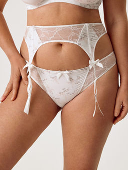 Infinity / Трусы с поясом для чулок Lorans белый принт - Infinity Lingerie фото 2