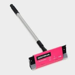 Окномойка с телескопической алюминиевой ручкой и сгоном Доляна, 20860(97) см, рабочая поверхность 20 см, поролон  фото 20