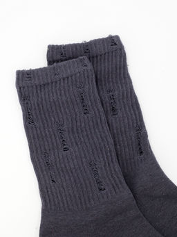 Носки р.35-40 Рваные Тёмно-серые - Krumpy фото 2