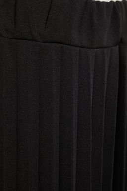 TRENDYOLMILLA Siyah Klos Yuksek Bel Midi Piliseli Smart Krep Orme Etek TWOSS23ET00048  фото 7