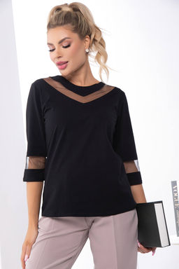 Блуза Азалия (черная) Б8311 - Lt collection фото 8