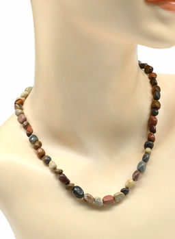 Бусы из яшмы галтовка, 46см