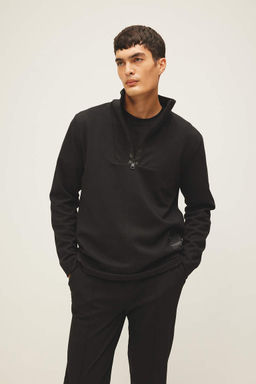 Толстовка Modern Fit с высоким воротником и полумолнией