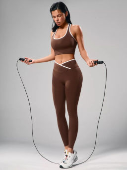 Спортивные леггинсы с перекрестным поясом - NEVERLATE фото 5