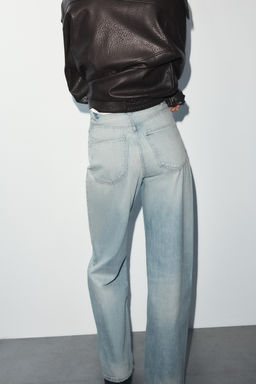 JEANS TRF EXTRA WIDE LEG TIRO ALTO / Azul agua - Zara фото 6