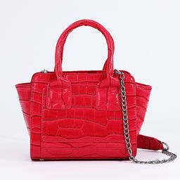 Сумка женская тоут на молнии, 18.5×8×15 см, розовая