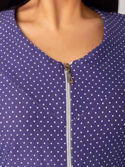 Халат женский кулирка на молнии "ВЕНЕРА" ФИОЛЕТОВЫЙ