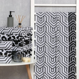 Полотенце махровое Этель Ornament чёрный, 50х90 см, 100% хлопок, 420 гр/м2