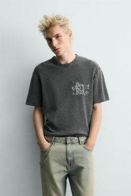 CONTRAST PRINT KNIT T-SHIRT - Zara фото 2