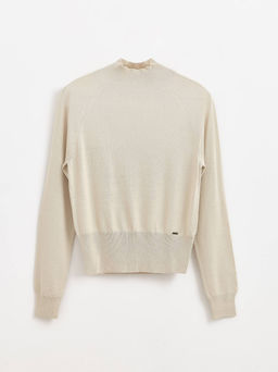 CONTE Укороченный джемпер с воротником-стойкой LDK 213 beige