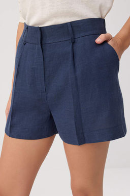 Lacivert %100 Keten _ort & Bermuda TWOSS26SR00206