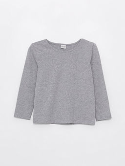 Bisiklet Yaka Basic Uzun Kollu K?z ?ocuk Ti??rt