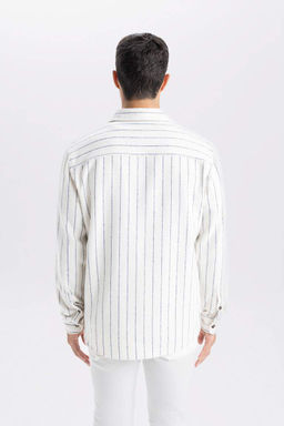 Полосатая рубашка Lumberjack с длинным рукавом стандартного кроя - Defacto фото 6