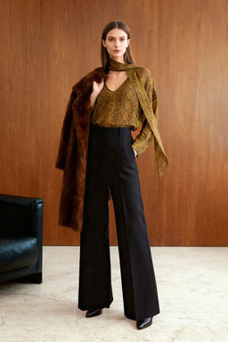 Trendyol Studio Yesil Animal Y?lan Desenli Sal Detayl? Transparan Dokuma Bluz TWOAW26BZ00275 - Trendyolmilla фото 11