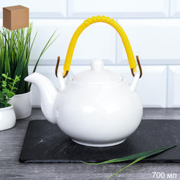 Чайник заварочный 700 мл с плетеной ручкой / FU-2040 /уп 18/