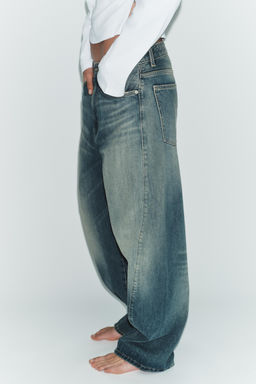 JEANS TRF BAGGY BALLOON TIRO MEDIO / Azul lavado - Zara фото 5