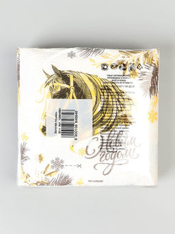 Цена за 2 шт. Салфетки бумажные «Золотая лошадь», однослойные, 24×24 см, 20 шт.