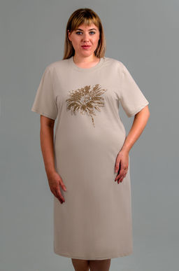 Арт. 4149 Туника женская 52-60 (5 шт) Цвет:бежевый