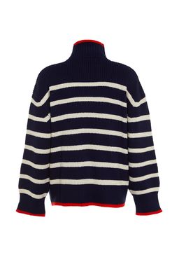 Lacivert Genis Kal?p Cizgili Triko Kazak TWOAW23KZ01446 - Trendyolmilla фото 7