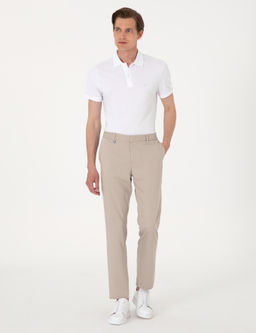 Bej Slim Fit Kuma_ Pantolon