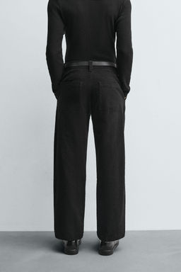 TEXTURED STRAIGHT-LEG TROUSERS - Zara фото 3