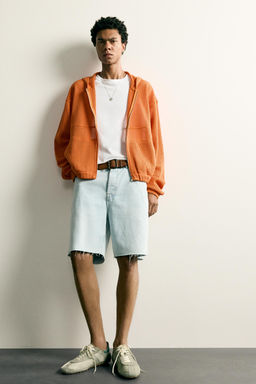 SOBRECAMISA RELAXED FIT ESTRUCTURA RED / Naranja - Zara фото 5