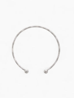 Набор 2 предмета: чокер, браслет Обруч сердце, цвет серебро