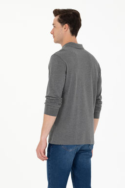 U. S. Polo Assn / Мужской базовый свитшот антрацитовый меланж - U.s. polo assn фото 19