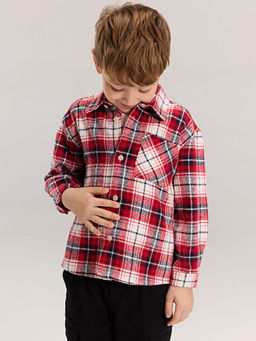 Ekose Uzun Kollu Erkek ?ocuk G?mlek